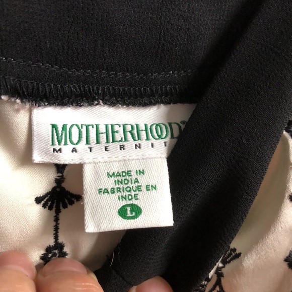 Maternity black cream embroider tank top blouse sleeveless polyester motherhood - Picture 6 of 10